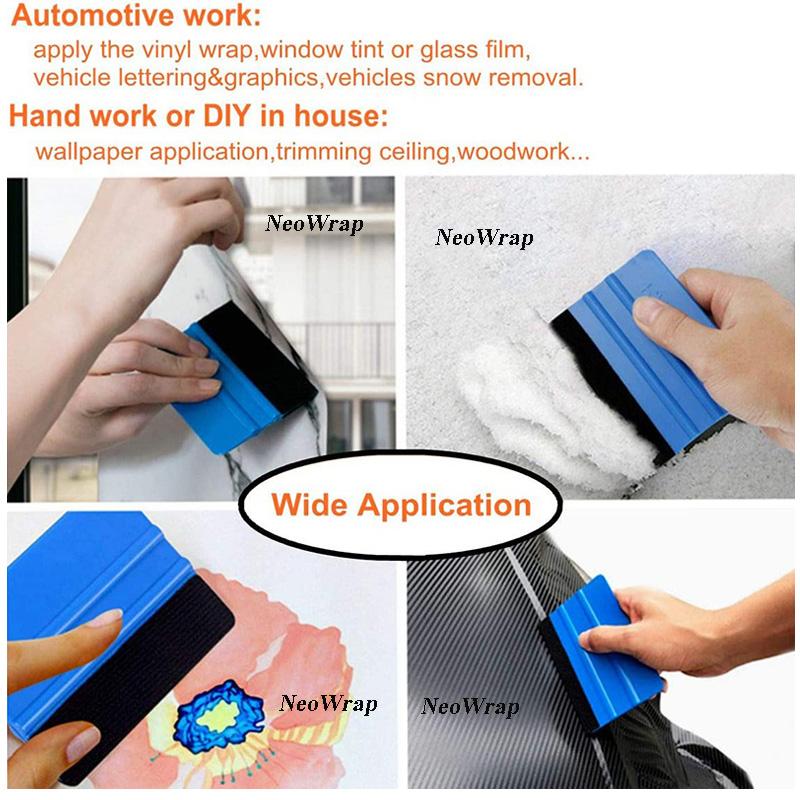 Auto Vinylfolie Filzkanten Rakel Set Wiederverwendbar für Fensterfolie Aufkleber Auto Styling Applikator Zubehör