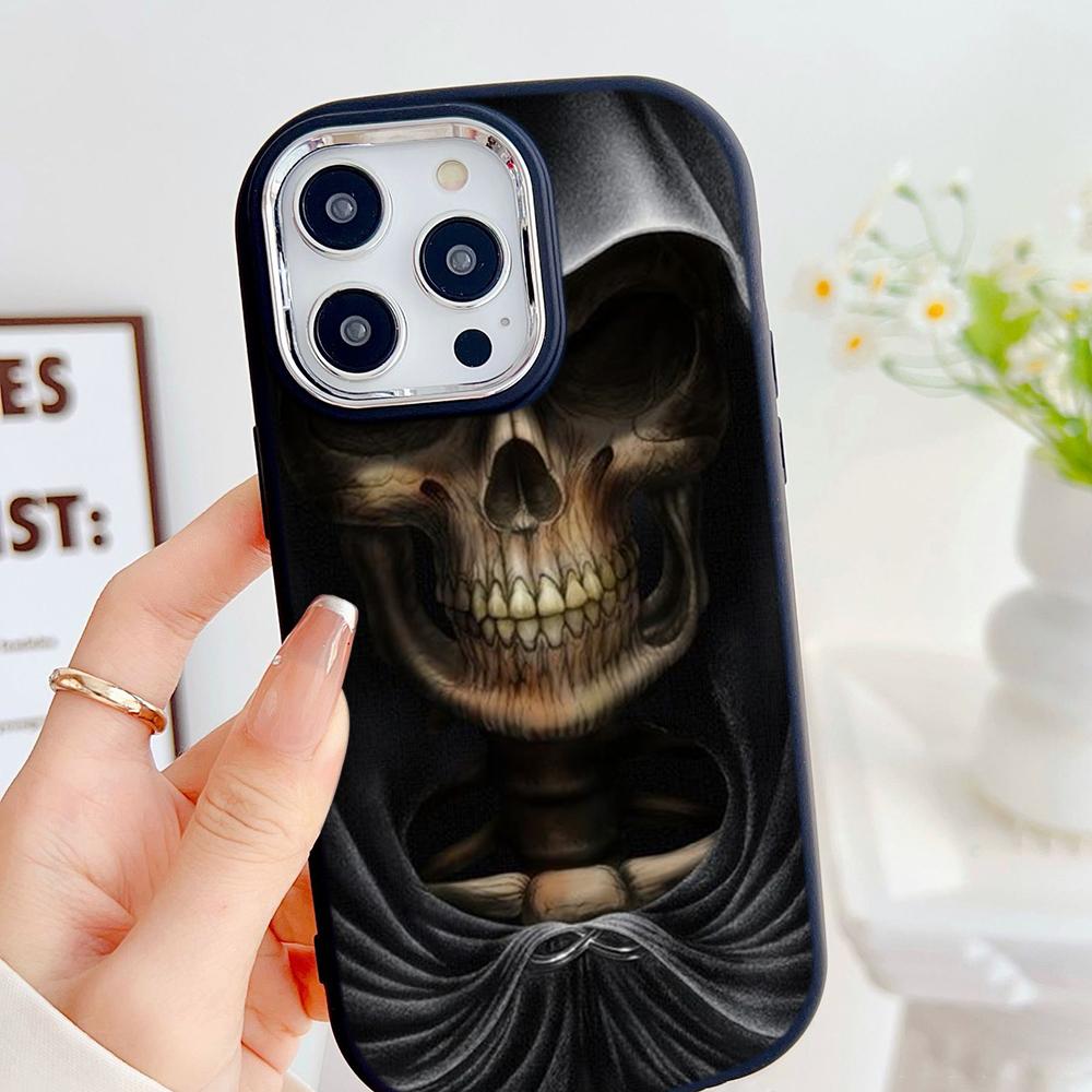 LZ13 Death Prayer Grim Reaper Skull Soft Phone Case for Samsung S24 Ultra S23 Plus A16 A54 A34 A06 Infinix Hot 40 30i Lens Protection Shockproof Cover