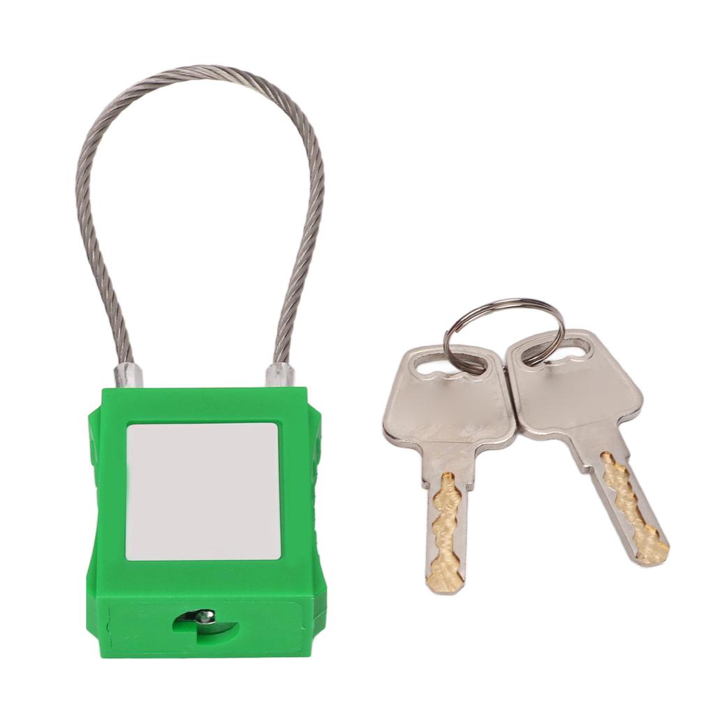 Lockout Tagout Cable Locks 85mm Shackle Steel Padlock with 2 Key for Equipment Maintenance