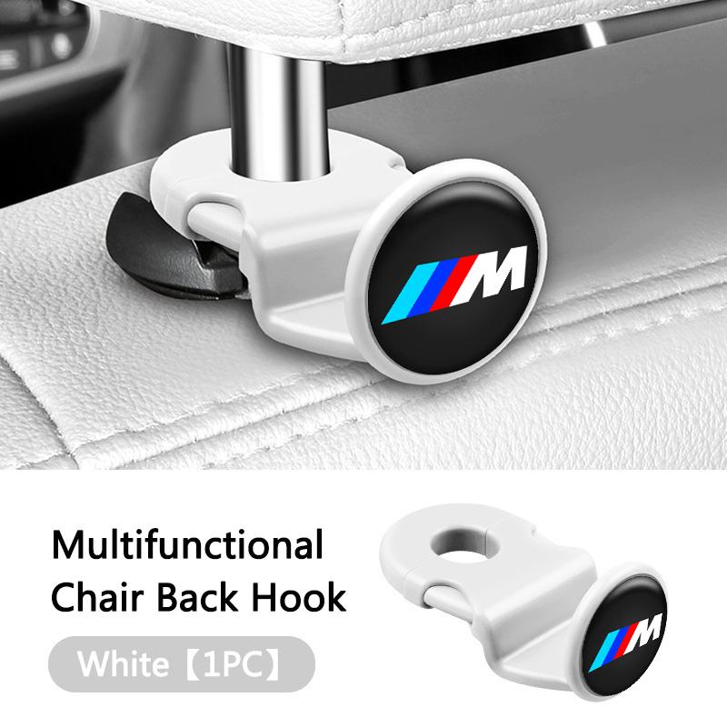WCHT7 Car Interior Hanging Storage Hook Clips Organizer For BMW M Performance F20 F40 F22 F30 E90 F32 F06 F07 F46 E60 M5 Sticker