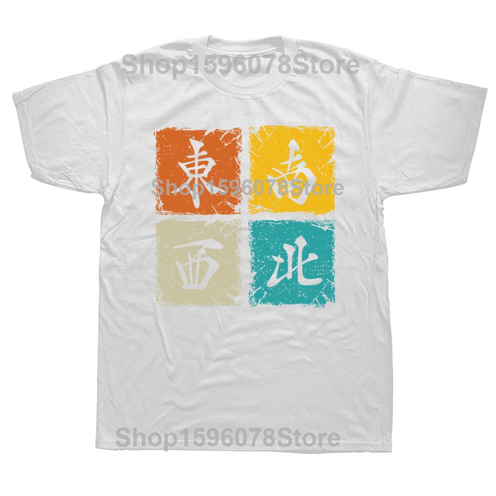 New Funny Mahjong Graphic Print Tops Men Casual Oversized T-shirt 2024 Summer Hip Hop Fashion Short Sleeve Crewneck T Shirts