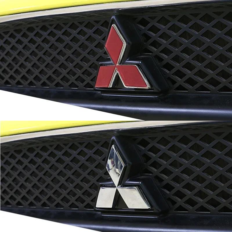 ABS for Mitsubishi Ralliart Lancer ASX Colt Pajero Outlander Eclipse Delica EVO Grandis Colt Car Front Rear Badge Grille Emblem