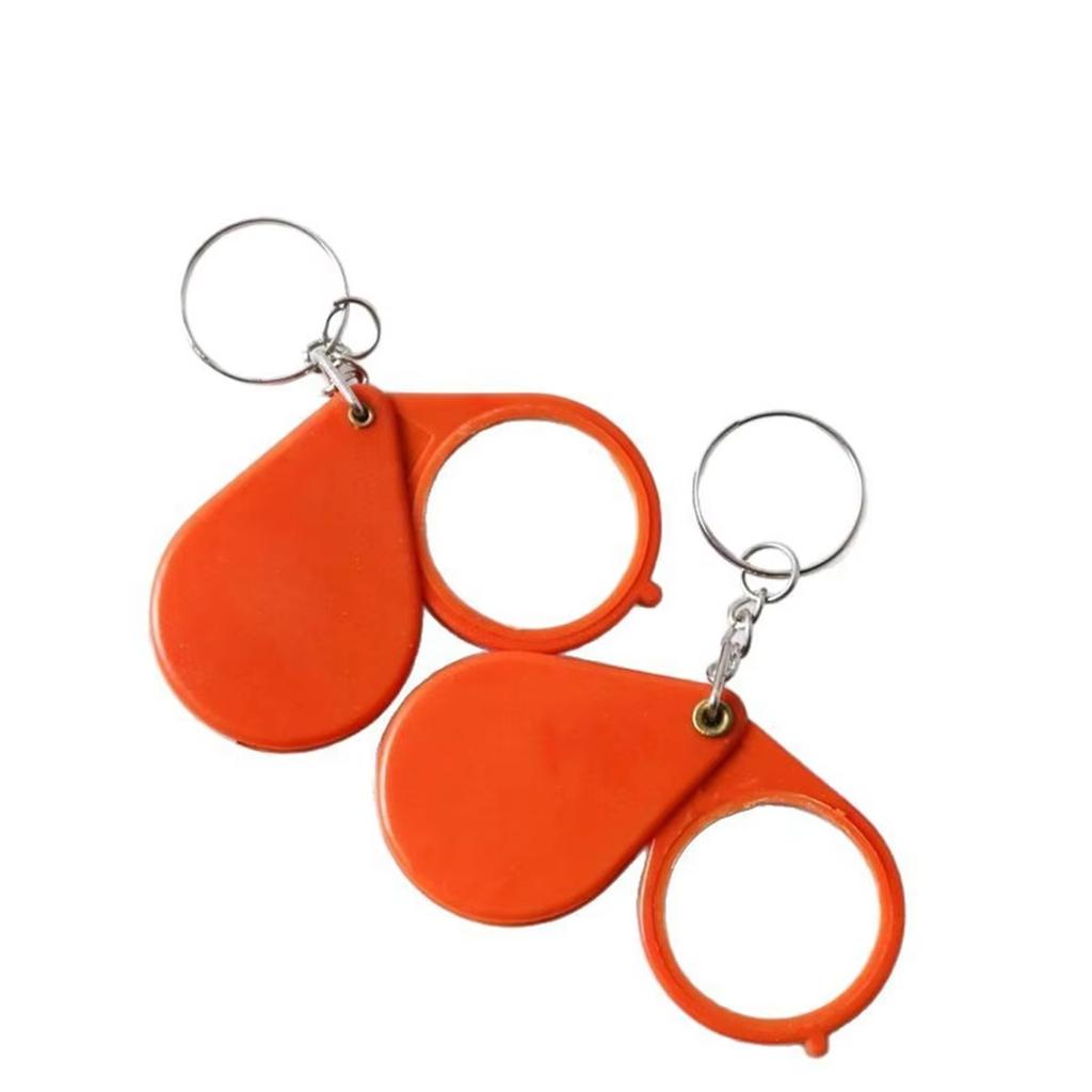  Folding Magnifying Glass Keychain Portable High-definition Multiples Sperm Magnifying Glass for the Elderly