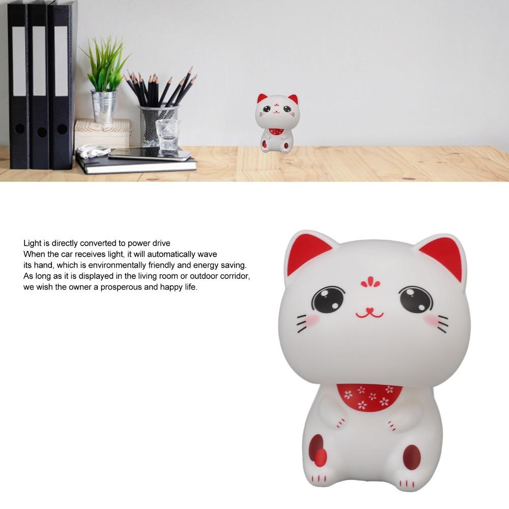 2.36*2.17*2.68 in Lucky Cat Figurine Plastic Traditional Fortune Cat Office Desk