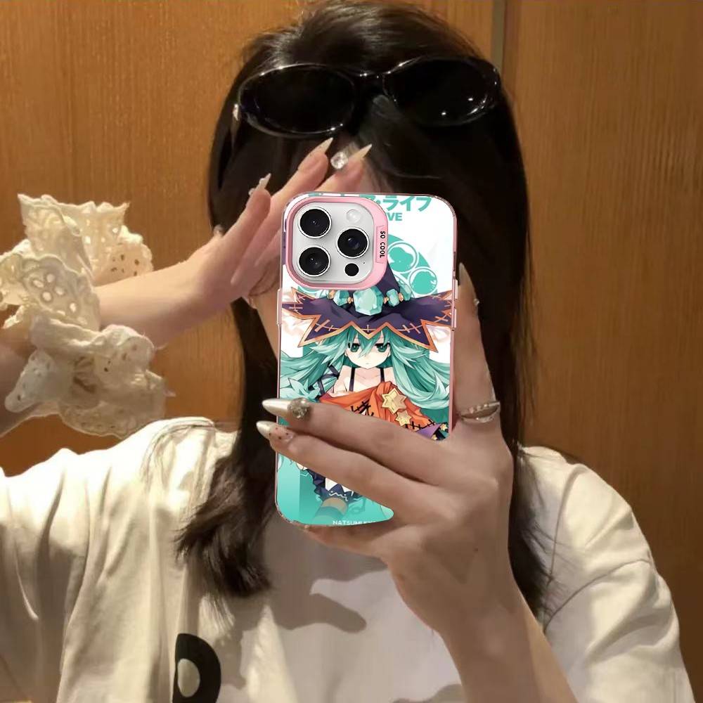 Date A Live Cartoon Phone Case For IPhone 17 16 15 14 13 12 11 Pro MAX Matte Shockproof Back Anti Fall Matte Cover