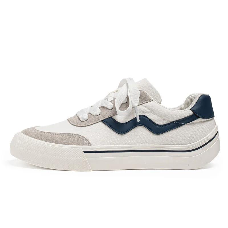 Neue Herren Leinwand Freizeit Freizeit Schuhe Mode Flach Skate Schuhe Junger Mann Straße Cool Sneaker