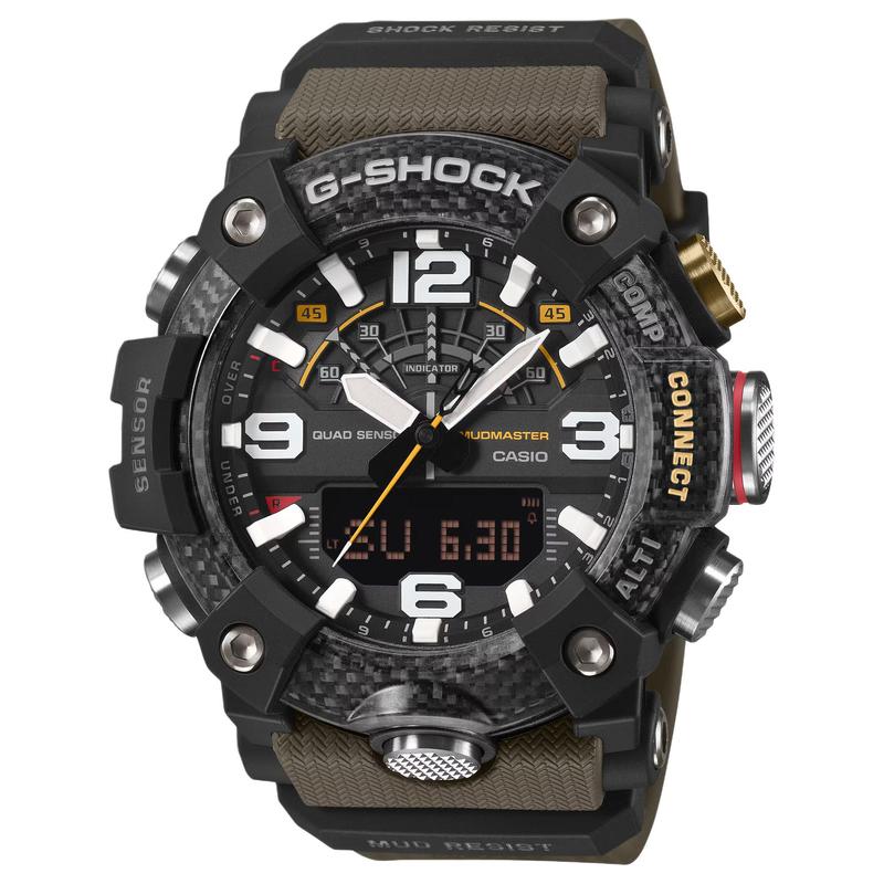 Casio Serie MASTER OF G-LAND 200 metri impermeabile, resistente ai terremoti e al fango, Quarzo, cinturino in resina, , orologio da uomo, nero di GG-B100X-1A3