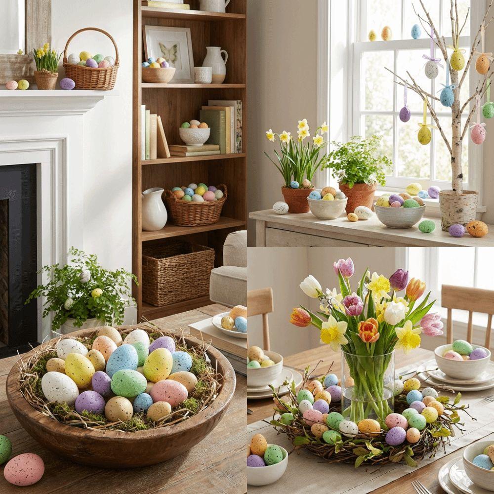 200Pcs Colorful Foam Easter Eggs DIY Painting Craft Easter Hanging Egg  Birthday Carnival