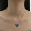 SE ME Collana con Ciondolo Farfalla Colore Argento Vintage per Donna Uomo Collane Catena Cubana Hip Hop di Tendenza Gioielli Accessori Regalo