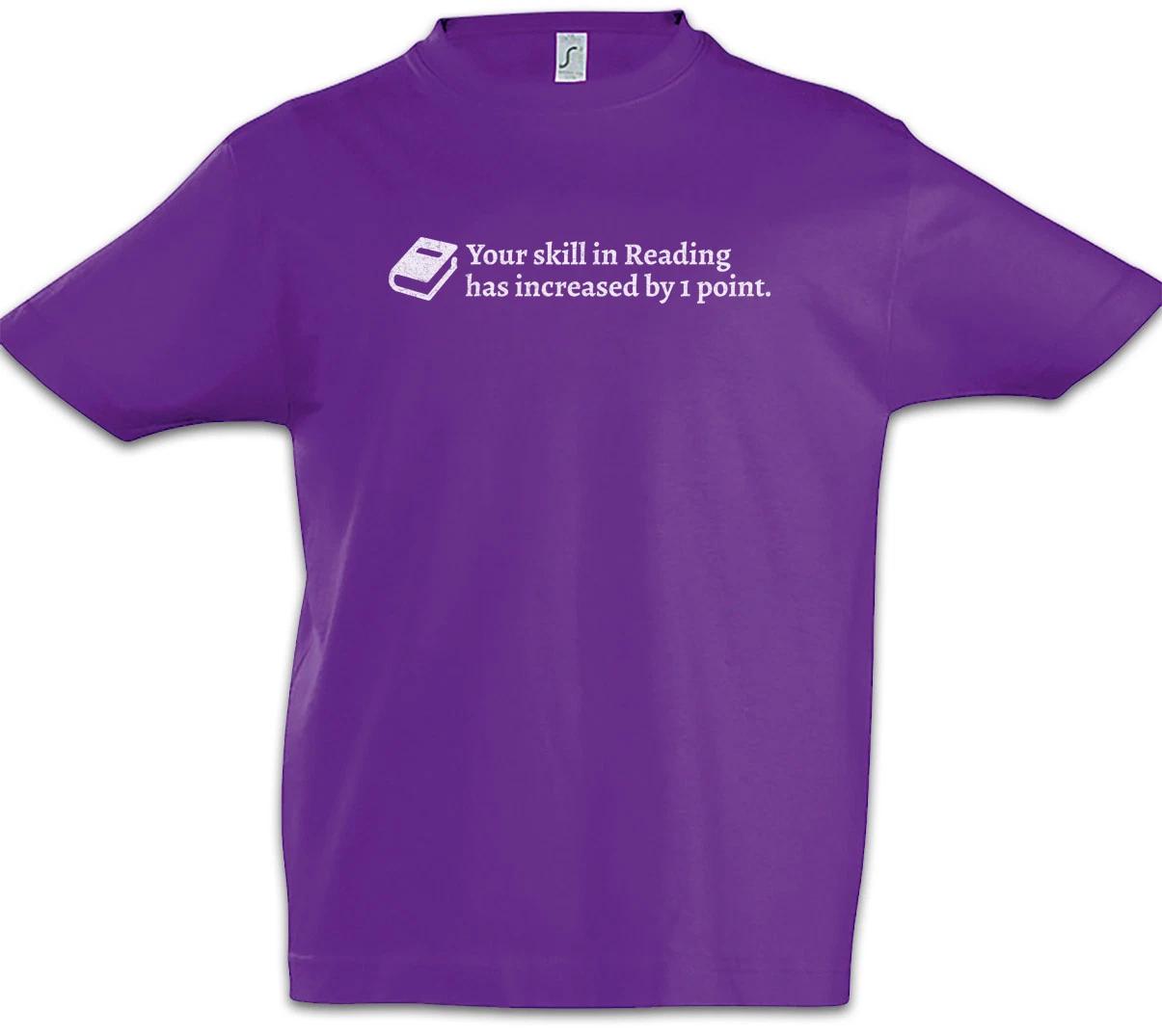 Reading Skill Boys kids boys T-Shirt RPG MMORPG Role Play Books Love addicted Teacher 110