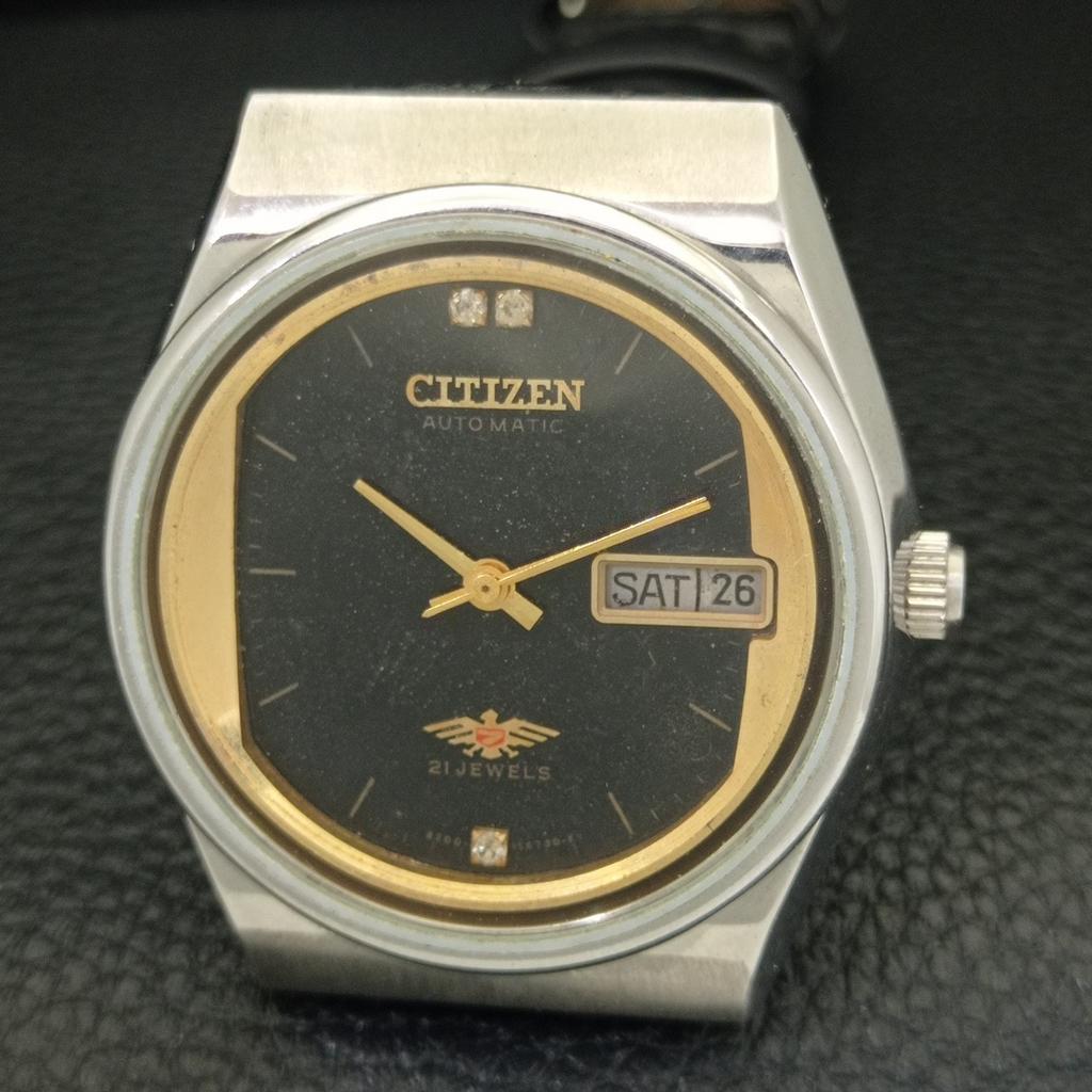 VINTAGE CITIZEN AUTOMATIC 8200 JAPAN MENS ORIGINAL DIAL WATCH a702156-5 R208-a702156