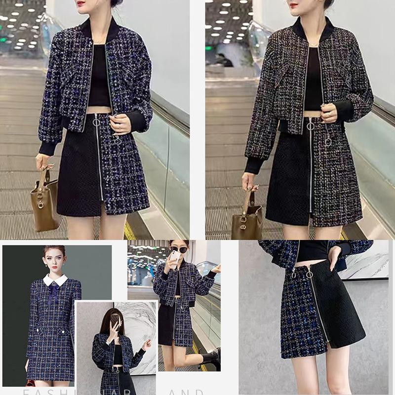 145x50cm Spring French Orchid Small Fragrance Wool Blended Fabric For Fashion Coat Short Skirt Woven Wool Tweed Fabric TJ20781