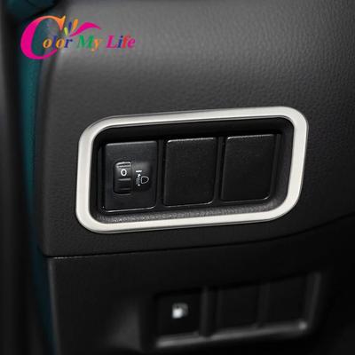 Mistlamp Verstelknop Ring Trim voor Toyota CHR C-HR 2016 - 2025 LHD Roestvrij Staal Auto Brandstoftank Schakelaar Cover Sticker