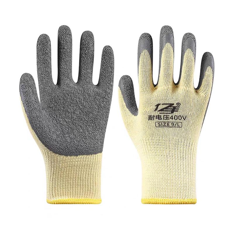 1 Pair Withstanding Voltage 400/1000V Rubber Insulation Glove For Electrical Maintenance Home Electrician Insulating Gloves