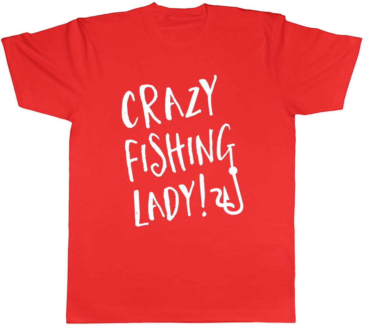 Crazy Fishing Lady Unisexs Unisex TShirt Tee S