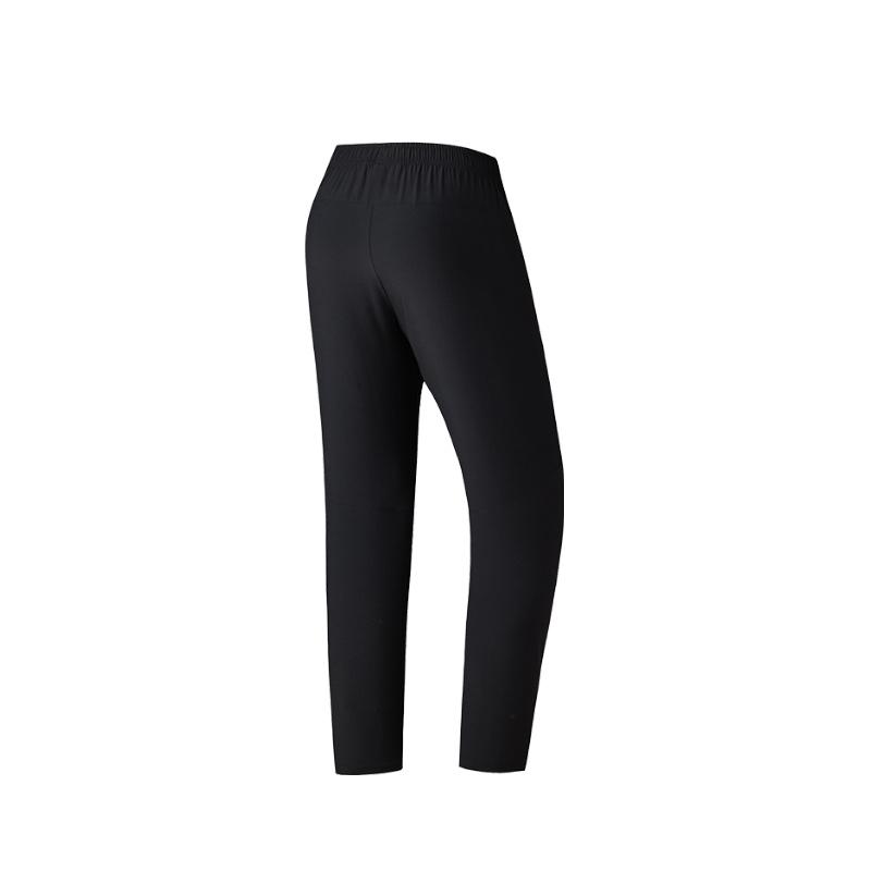Anta Running Series Casual Simple Solid Color Straight Leg Knitted Sports Pants Men Bottoms Basic-Black 952525504-4