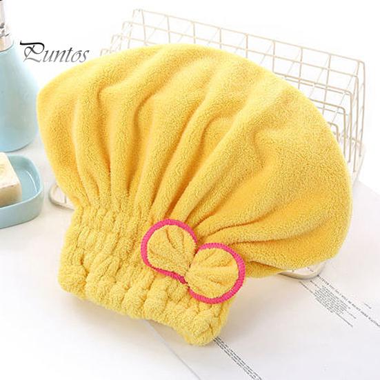 Touca de secagem de cabelo com elástico superabsorvente, secagem rápida, espessamento, menos frizz, decoração de laço, touca de secagem de cabelo, envoltório de cabeça de secagem, uso doméstico em viagens, banho