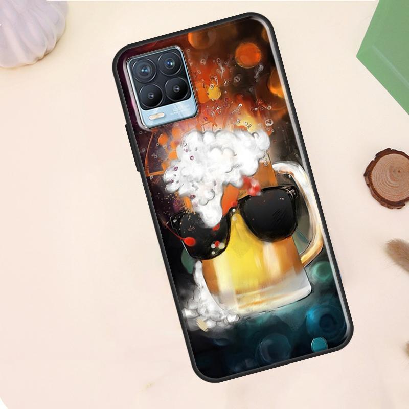 Beer Mug Beer Bubbles Case For Realme C55 C53 C33 C63 C61 C51 C65 C67 C71 C75 11 12 13 14 15 Pro Plus GT6 GT7 Pro