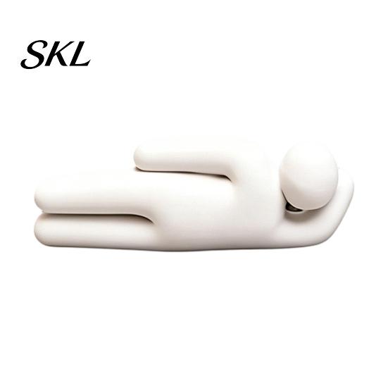 Minimalist Man Decoration 1/8Pcs 3D Printed Game Character Figure, Sitting Standing Lying Figurine, DIY Figurine Abstract White Statue, Collectible