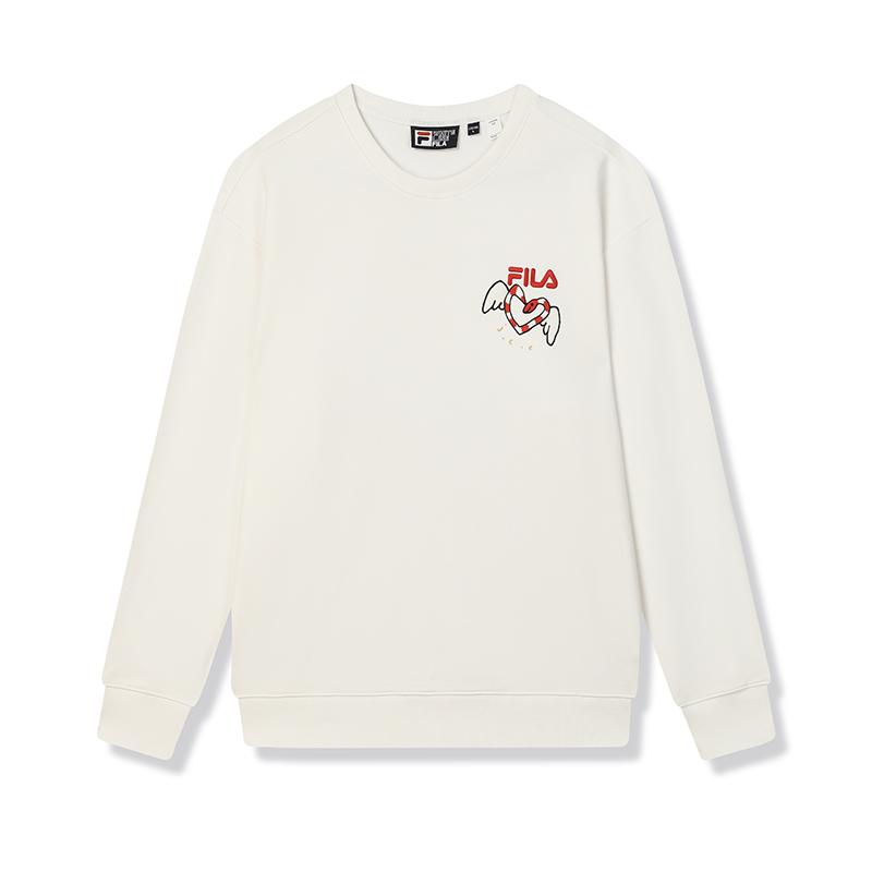 

New FILA ORIGINALE Sweatshirt Unisex Cloud White F11U519202F-WT M(170/92A)