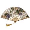 Chinese Silk Dragon Bone Bamboo Folding Fan - 7" Women's Gift Display Dance Fan