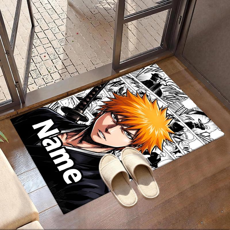 Custom Name Personalized BLEACH Print Carpet, Versatile Home Decor Rug, for Playroom, Apartment, Balcony, Entryway, Hallway Gift