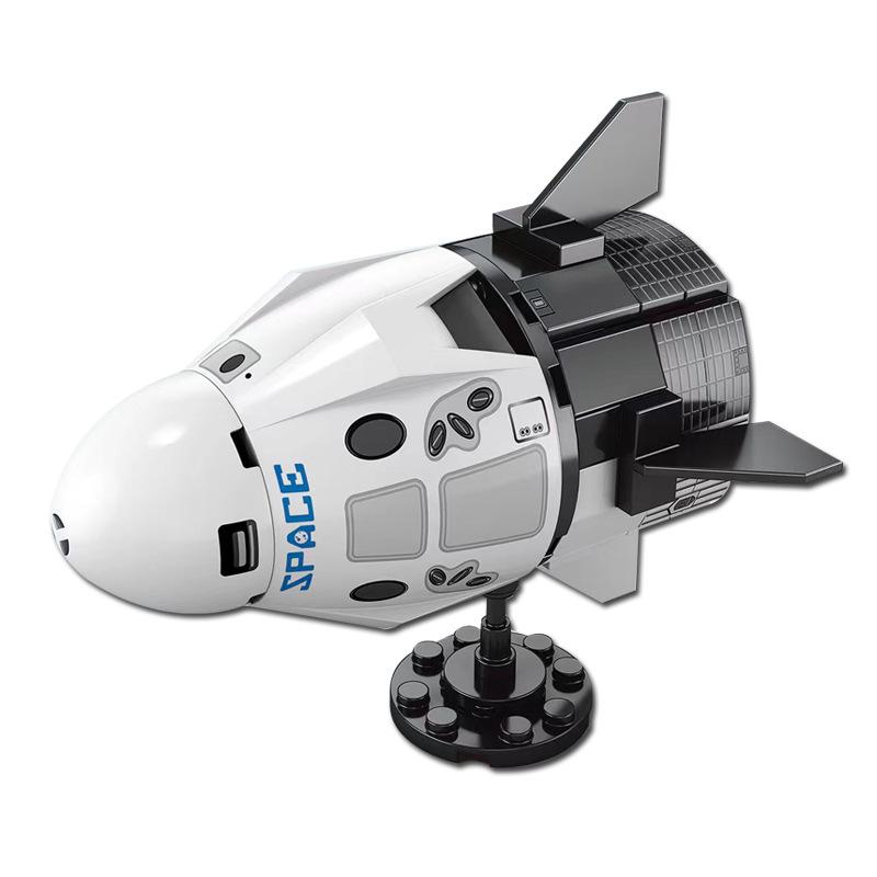 Moc Mini Luftfahrt Bemannte Rakete Modell Bausteine Weltraum Luft- und Raumfahrtstation Steine Stadt Bauspielzeug für Kinder