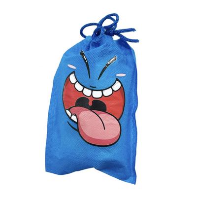 Laughing Showa Laughing Blue Old-fashioned Bag, Era, Toy, Bag,