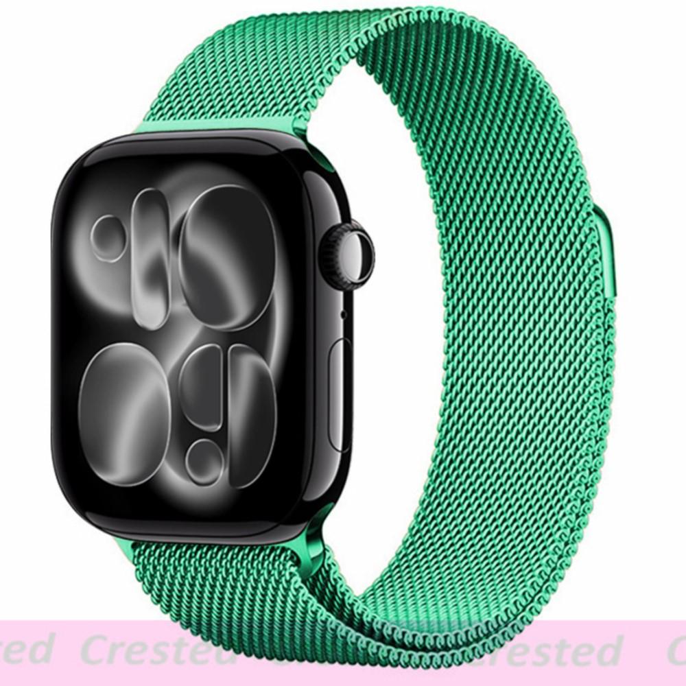 Milanese Loop Strap For Apple Watch Bands 44mm 46mm 40mm 45mm 41mm 42mm Correas Bracelet iWatch Series 10 11 Se 7 8 9 Ultra 2 3