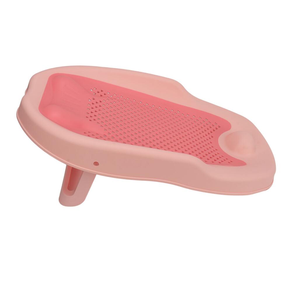 Pink Baby Bath Support, Klappbarer, herzförmiger Babybadewannenhalter