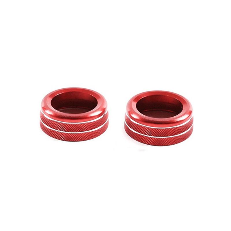 2Pcs/Set Aluminum Alloy Car Air Conditioning Knob Ring Trim Fit For Porsche 911 Cayenne Macan 718 Auto Interior