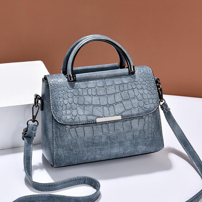 IELGY Unique Stone Pattern One-Shoulder Fashion Retro Large-Capacity Handbag