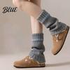 Autumn And Winter Calf for Leg Warmers Women's Knitted Fashion Socks Thickened Ribbed Boots Elastic