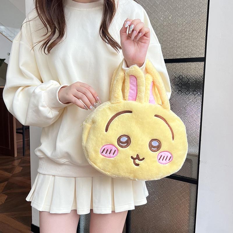 Children's shoulder bag cute cartoon chiikawa Kohachi Iusaki plush handheld change bag tide