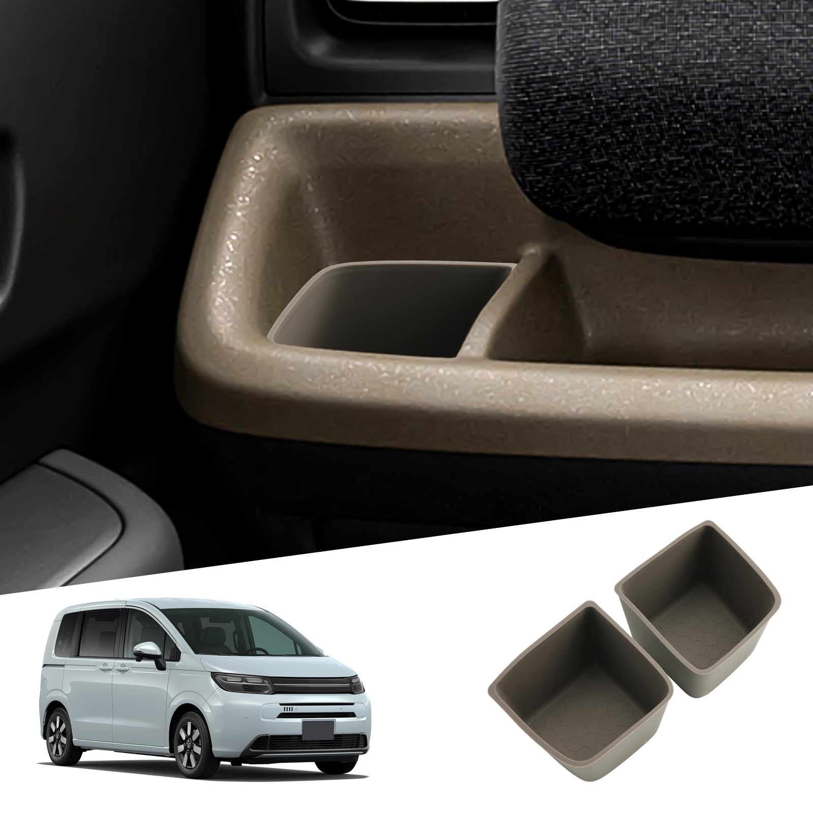 

SHAOHAO Honda Freed 3-го поколения GT-серии Силиконовая накладка на приборную панель Подстаканник Бокс для хранения Аксессуар Чехол Детали интерьера Жаростойкий W