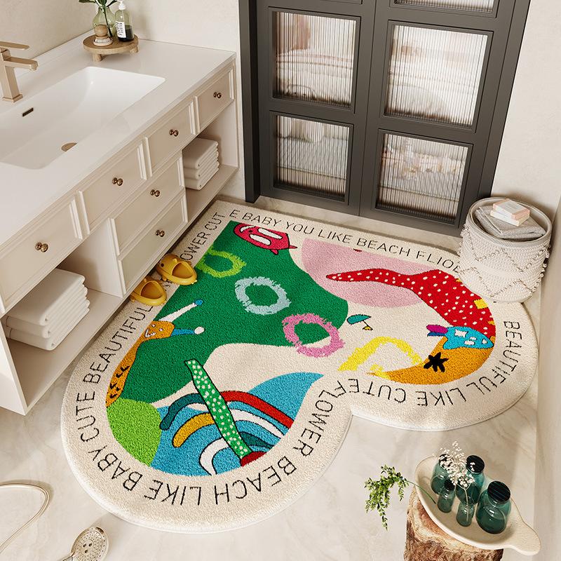 Cute Style Floor Mat Bathroom Floor Mat Bathroom Door Wear-resistant and Anti Slip Mat