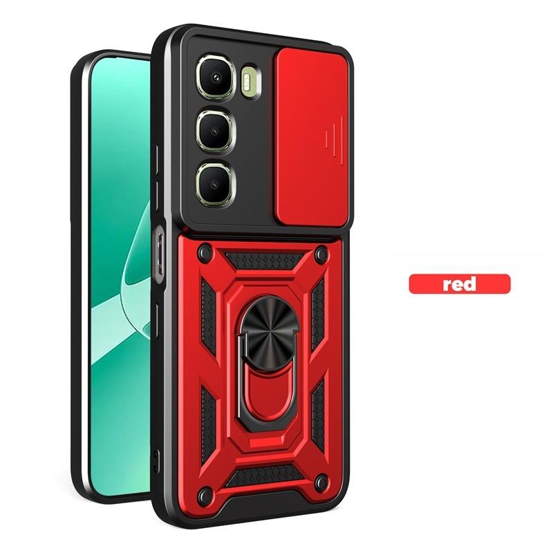 Slide Lens Protect Armor Phone Case For infinix Hot 60 Pro 4G Hot60 Pro+ Plus 60Pro 60i Cover Ring Magnetic Stand Holder Fundas