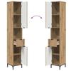 Bathroom Cabinet with Storage Artisan Oak Finish 31.5 X 33 X 190 Cm