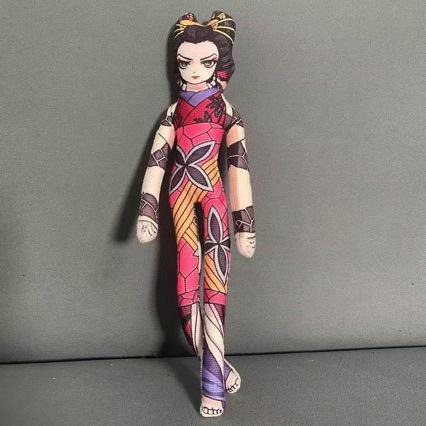 Demon Slayer Akaza Poseable Plush Doll Built-in Wire Stuffed Figure Infinite Castle Mugen Train Collectible Toy For Anime Fans Cuddly Fluffy Huggable