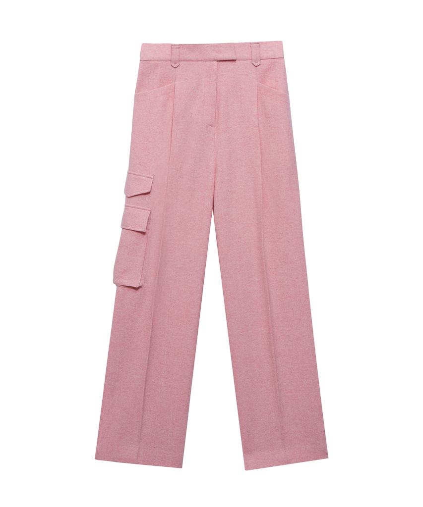 INSTANTFUNK Wool Cargo Slacks - Pink