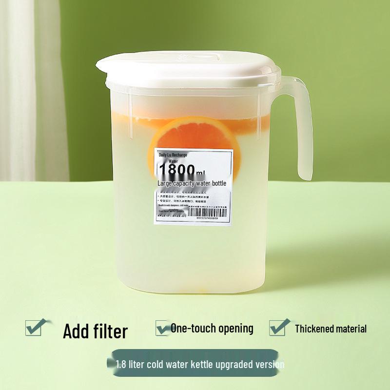 High-Temperature Resistant Cold Water Pitcher - Durable, Drop-Proof, Odor-Free, for Tea, Boiled Water, Juice, Ice, and Refrigerator Use.