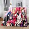 Cartoon Sexy Girl High School DxD Anime 3D-Deckenbezug, Flanelldecken für Betten, Sofas, warmes Bettlaken, weiche Decke