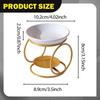 Ceramic Oil Melt Burner Home Decor Aroma Furnace Metal Frame for Yoga Bedroom Meditation
