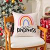 Cartoon Rainbow For Childrens Sleep Companion Pillow Case Silky Short Plush With Invisible Zipper Dustproof Sofa Cushion Cover