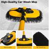 Ordenado 15°Curved Car Wash Brush With Long Handle, 43" Car Cleaning Brush With Extension Pole, Microfiber RV Wash Mop Scratch-Free, Exterior Washer