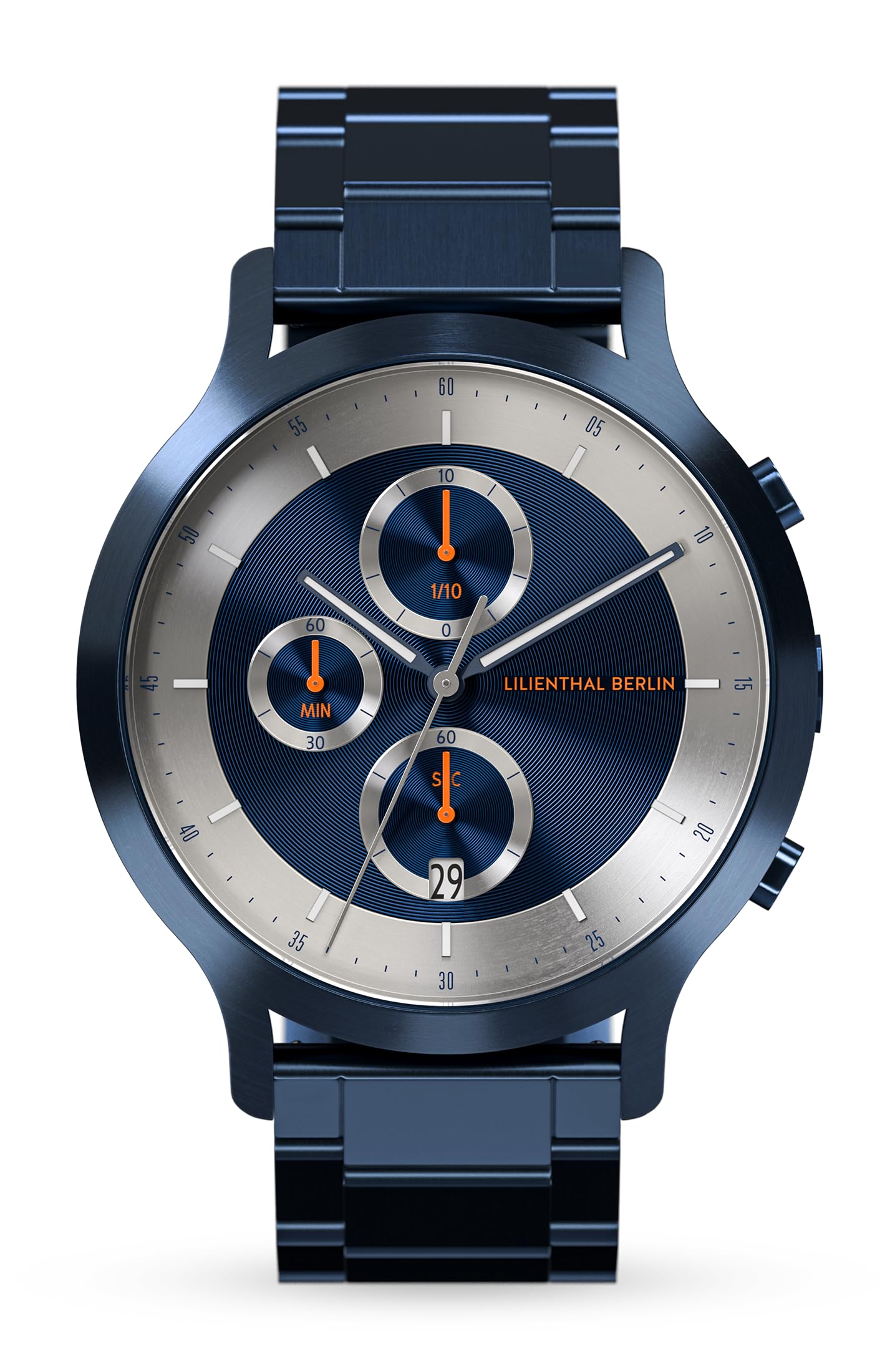 

Lilianthal Berlin Chronograph Watch with Date Made in Blue Men s Display, Germany, CD1-003-B040EB, синій