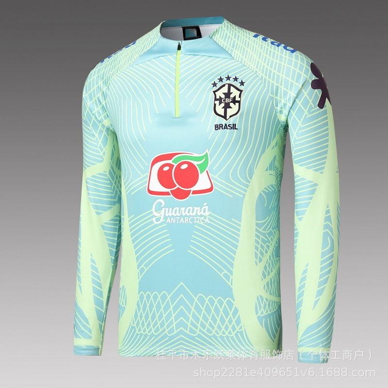 Football Training Uniform Long-sleeved Chelsea Jersey Real Madrid Semi-zipper Children s Appearance Suit Sports Team Quick-dry XXL