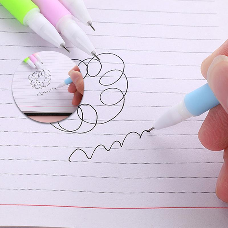 1Pcs/Lote Bolígrafos de Gel de Flores Decoloradas Rosa Tulipán 0.5Mm Tinta de Gel Negra Escritura Bolígrafo Neutro Papelería para Estudiantes Regalo de San Valentín