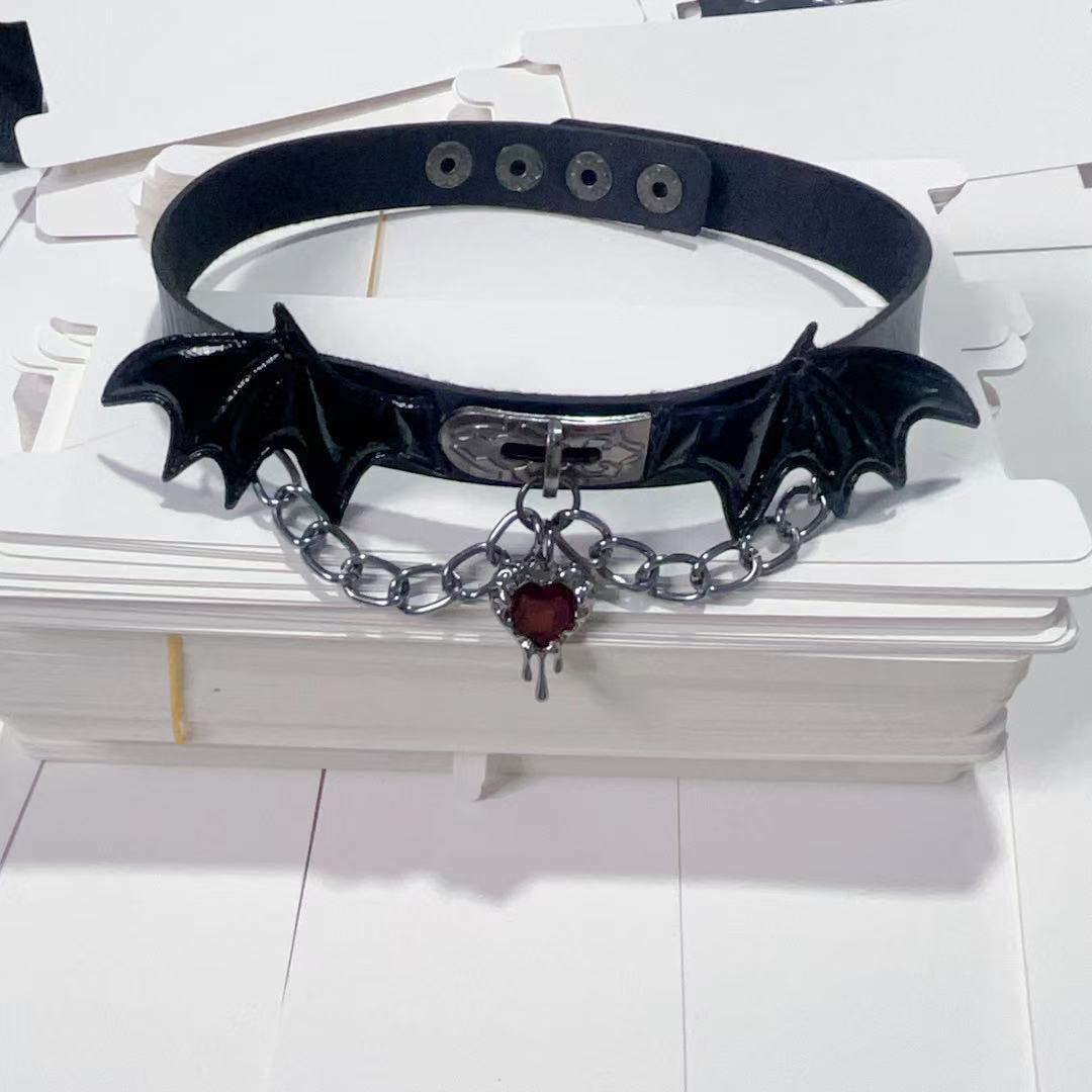 

Темный крест демон ангел ошейник ножные кольца панк ветер красотки чокер кожаное ожерелье цепочка на ключицу