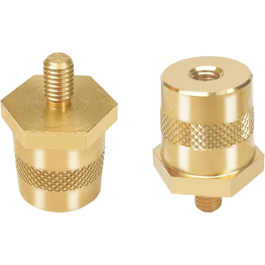 Battery Terminal Connector, Auto battery Terminal Brass Post Adapter, Top Post thread Terminal Charging Post Extender Adaptor Taper Conversion Screw